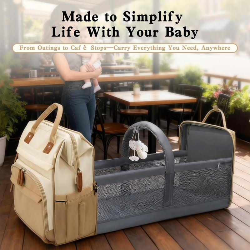 DERJUNSTAR Store Large Diaper Bag Backpack, Baby Dipaer bag with Insulated Bottle Holders, USB Charging Port, Travel Diaper Backpack for Mom & Dad - Image 4